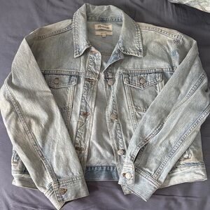 Madewell Light Blue body Crop Denim Jacket